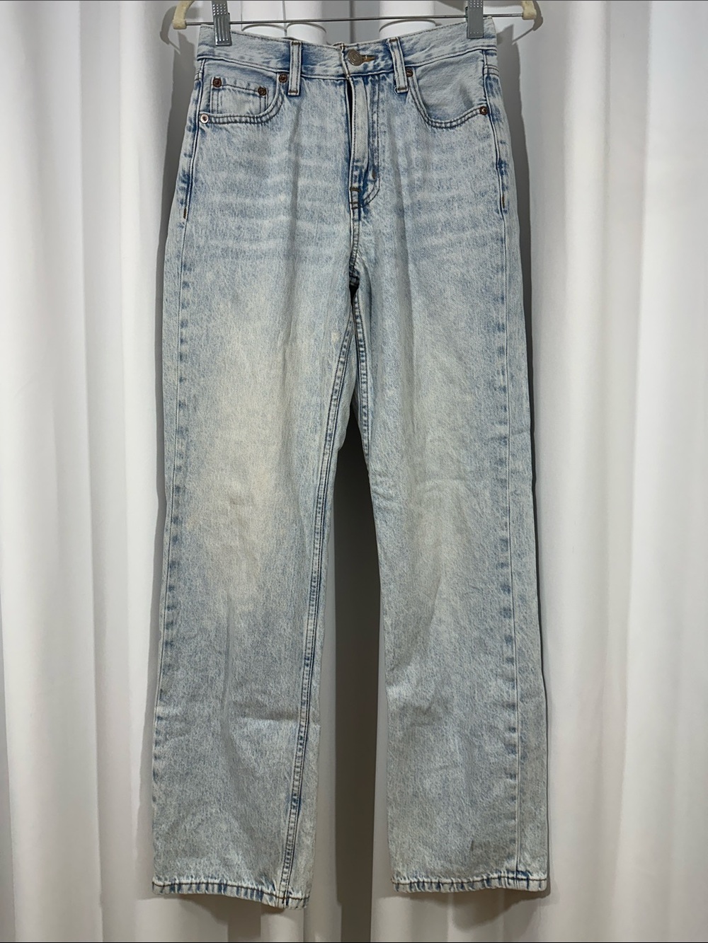 Aeropostale 90s Baggy Jeans Size 0 Light Wash Wide Leg Denim Y2K